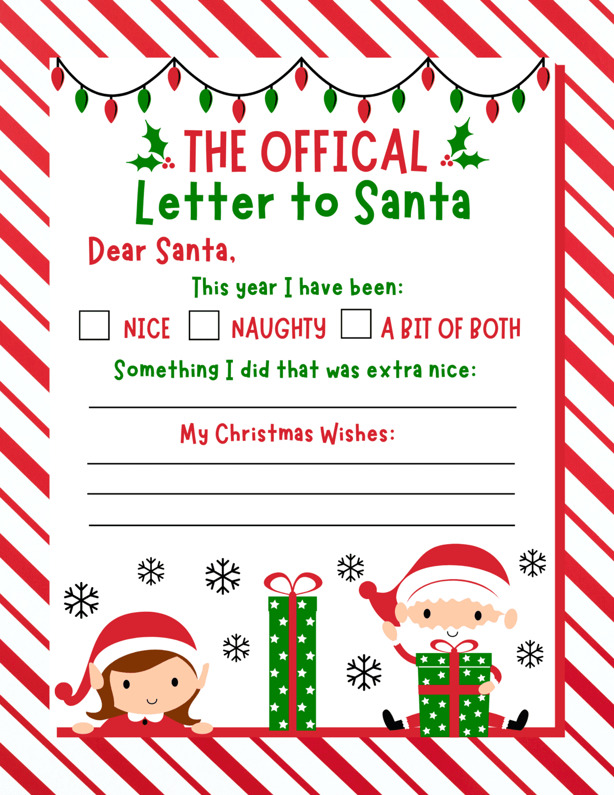 10 Free Printable Letters To Santa Templates - Prudent Penny Pincher intended for Free Printable Letter To Santa Templates