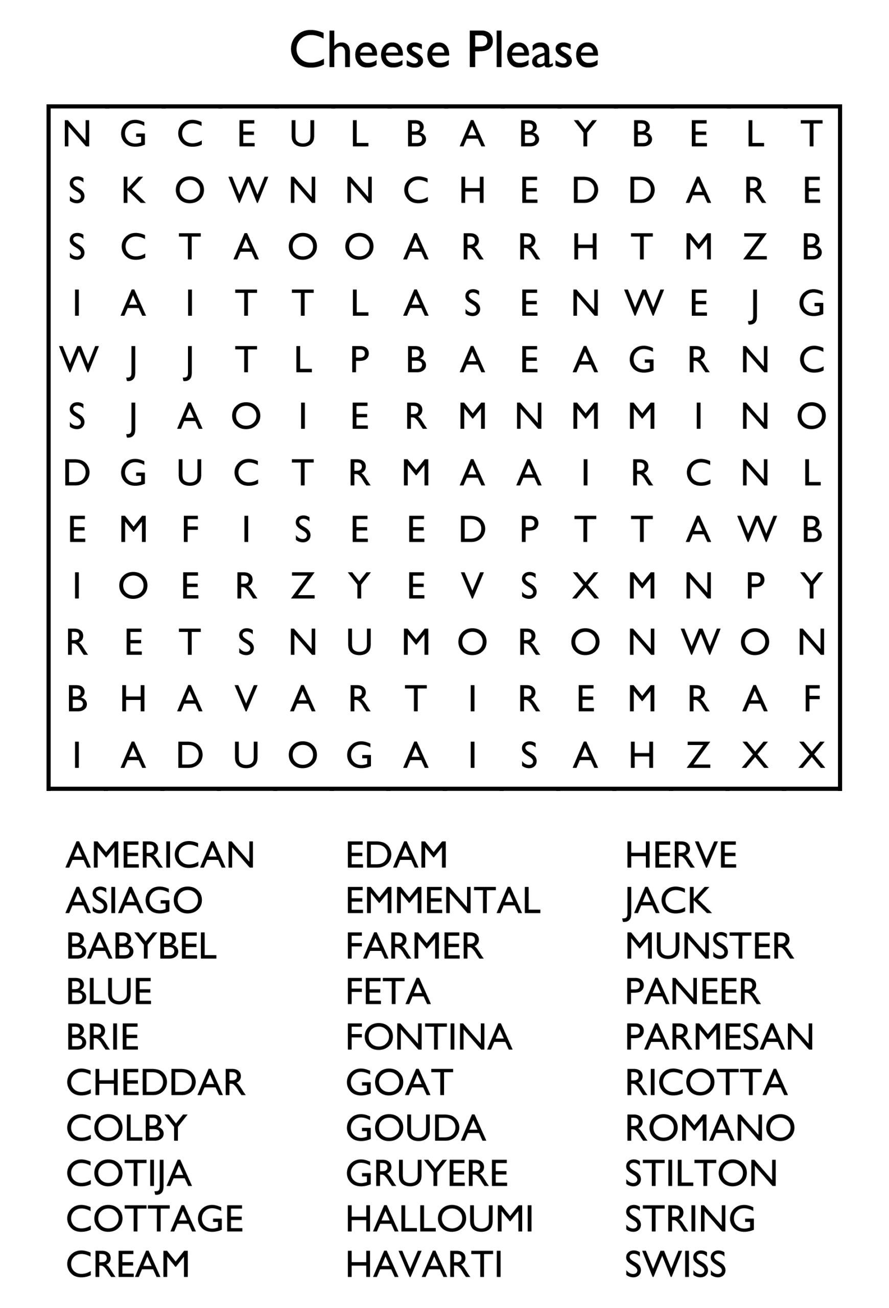 10 Free Printable Word Search Puzzles within Free Printable Word Search Puzzle