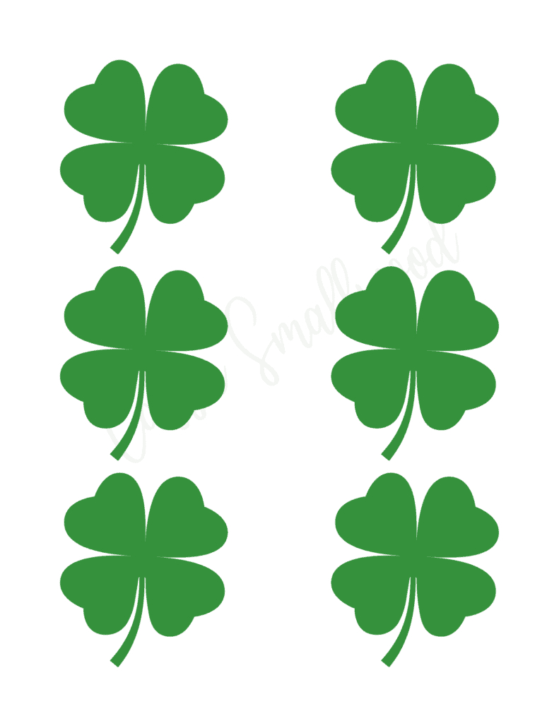 12 Cute Four Leaf Clover Printable Templates (Free!) - Cassie throughout Printable Green Four Leaf Clover