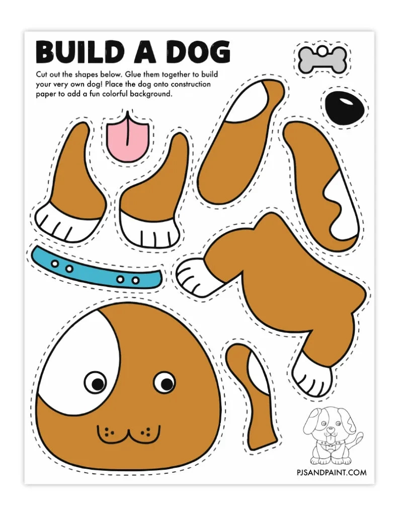 120 Free Printable "Build Your Own" Crafts - Pjs And Paint in Free Printable Crafts For Preschoolers