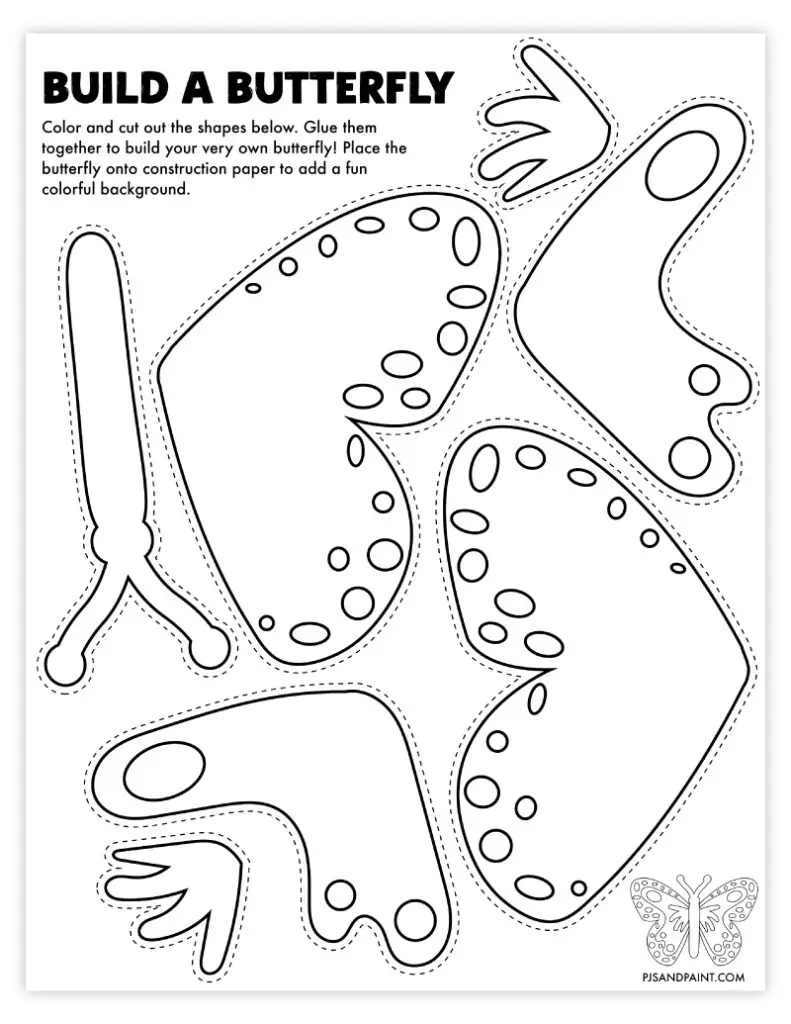 120 Free Printable "Build Your Own" Crafts - Pjs And Paint regarding Kindergarten Arts and Crafts Printable