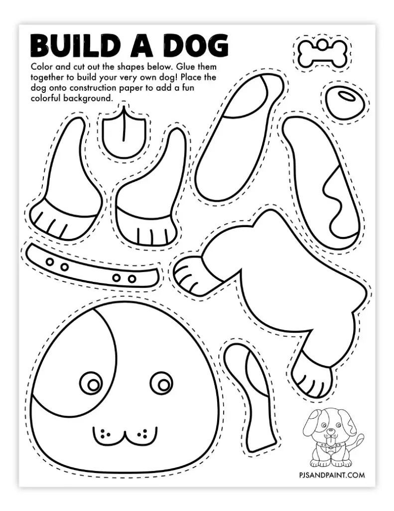 120 Free Printable "Build Your Own" Crafts - Pjs And Paint with regard to Free Printable Crafts For Kids