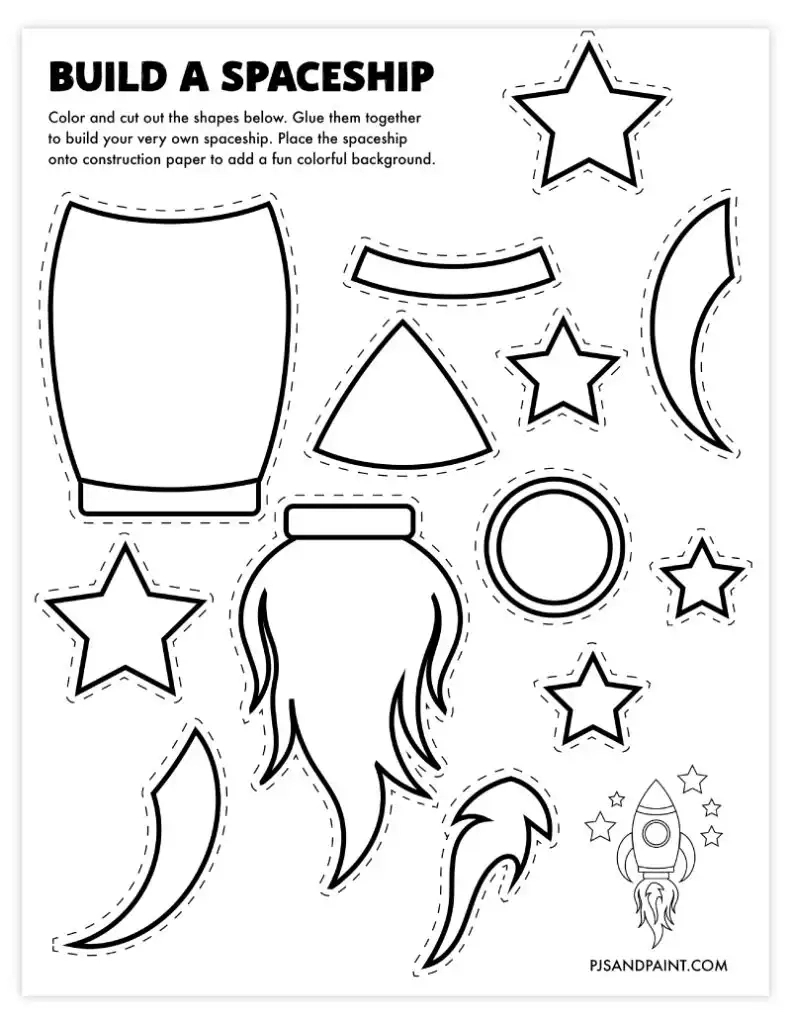 120 Free Printable "Build Your Own" Crafts - Pjs And Paint within Kindergarten Arts And Crafts Printable