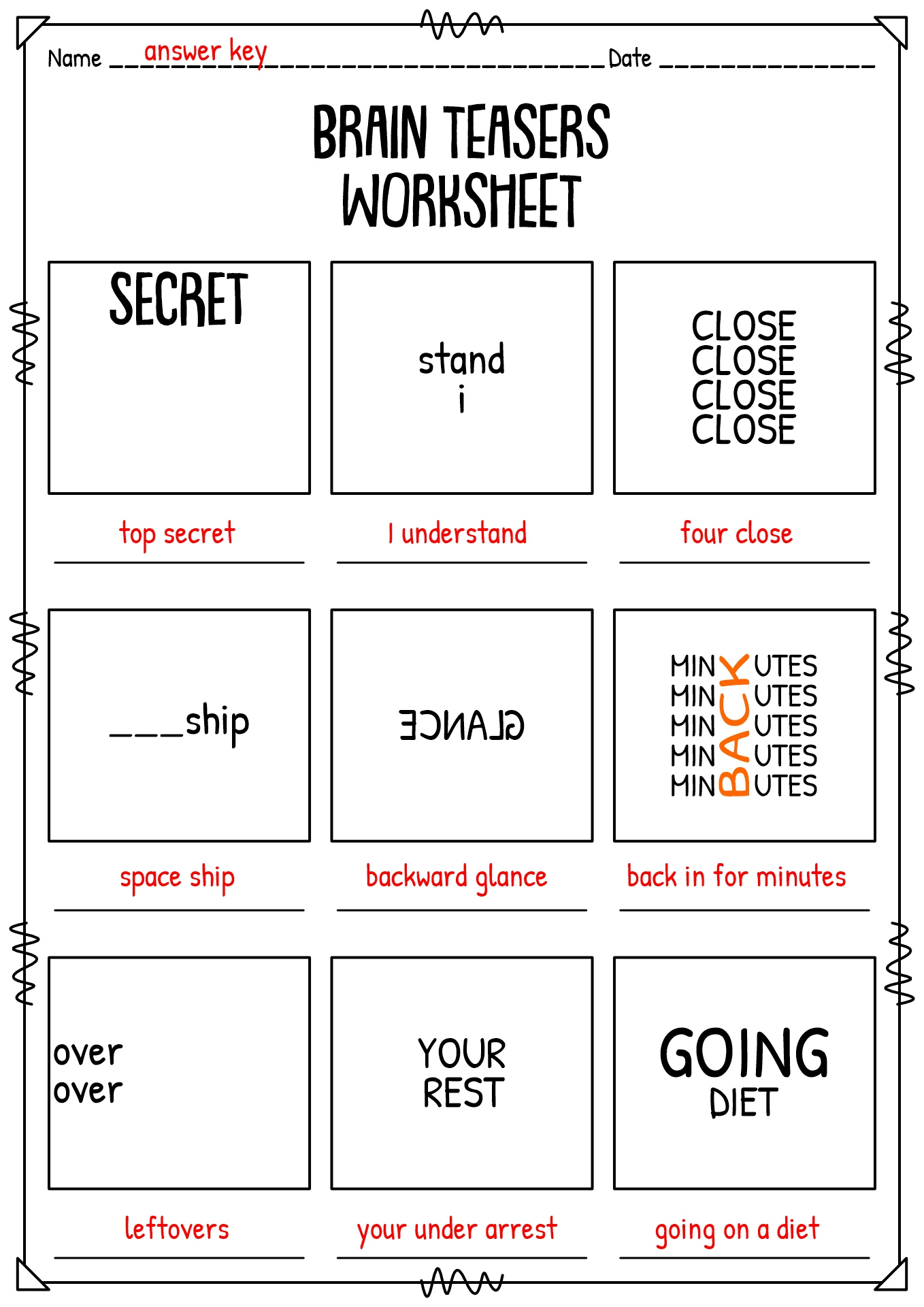 18 Brain Teasers Worksheets - Free Pdf At Worksheeto with Brain Teasers For Middle Schoolers Printable