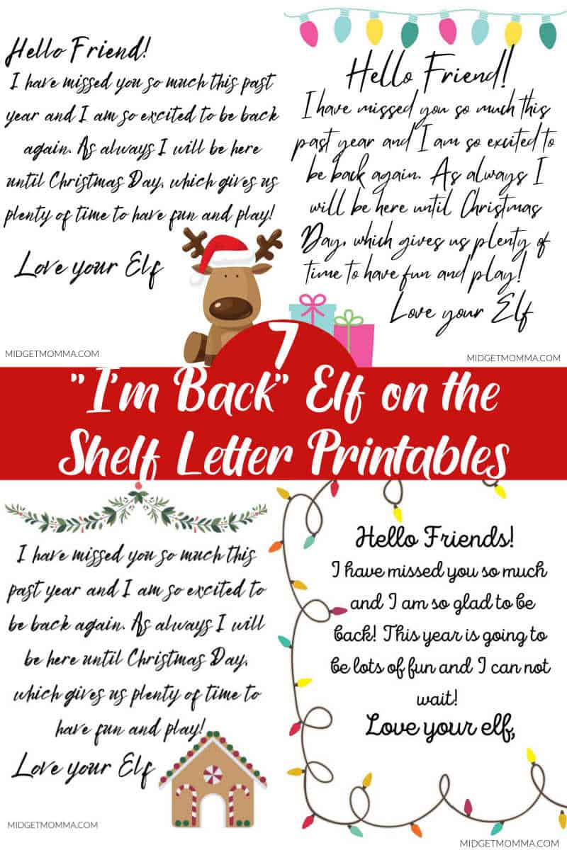 20 Free I'M Back Elf On The Shelf Arrival Letter Printables throughout Elf On Shelf Arrival Letter Printable