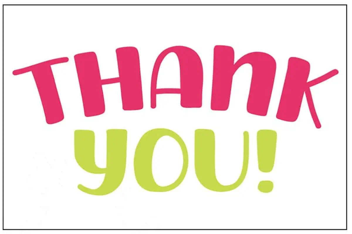 24 Free Printable Thank You Cards | Lamberts Lately in Printable Free Thank You Card