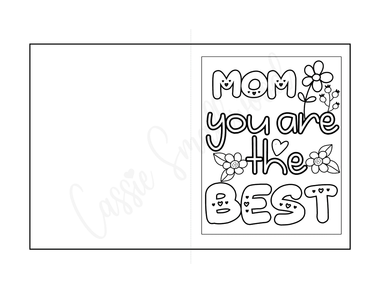 26 Unique Printable Mother'S Day Cards To Color {Pdf} - Cassie in Mother's Day Cards Printable