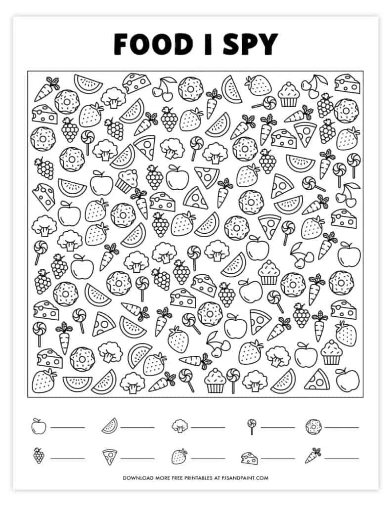 28 Free Printable I Spy Games - Pjs And Paint pertaining to I Spy Printables For Adults