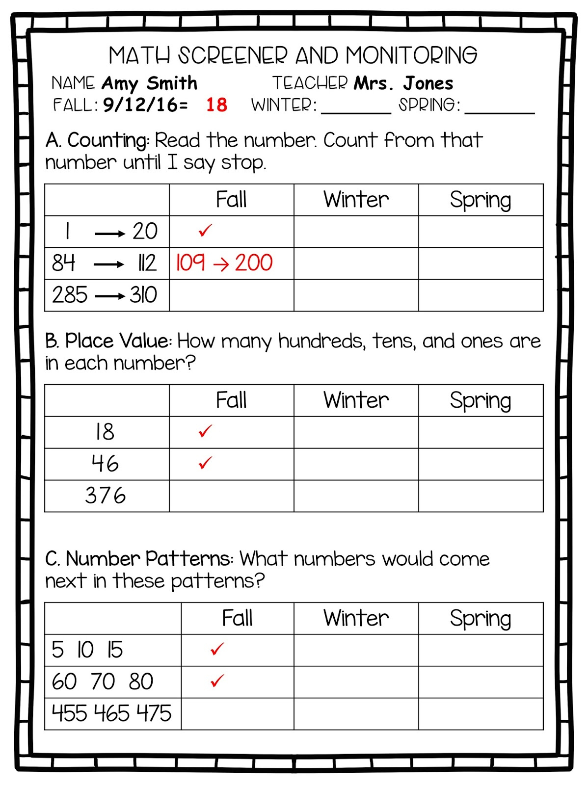 2Nd Grade Snickerdoodles: Basic Math Assessment {Free &Amp intended for 2nd Grade Assessment Test Printable