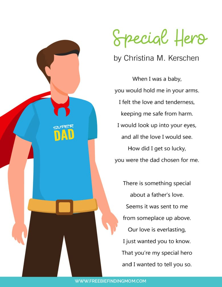 3 Free Printable Poems About Dads inside Fathers Day Poems Free Printable