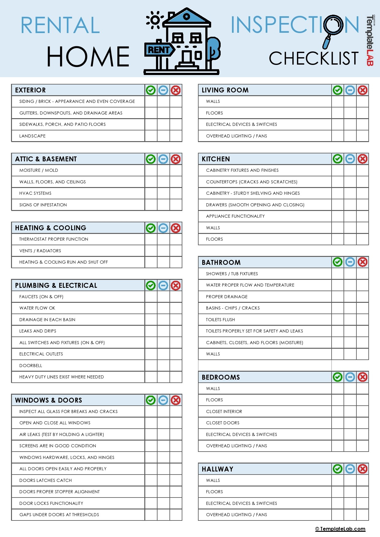 30+ Printable Home Inspection Checklists (Word, Pdf, Excel) for Printable Home Inspection Checklist
