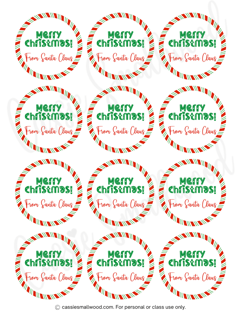 400+ Cutest Printable Christmas Tags (Free Pdf) - Cassie Smallwood within Merry Christmas Tags Free Printable