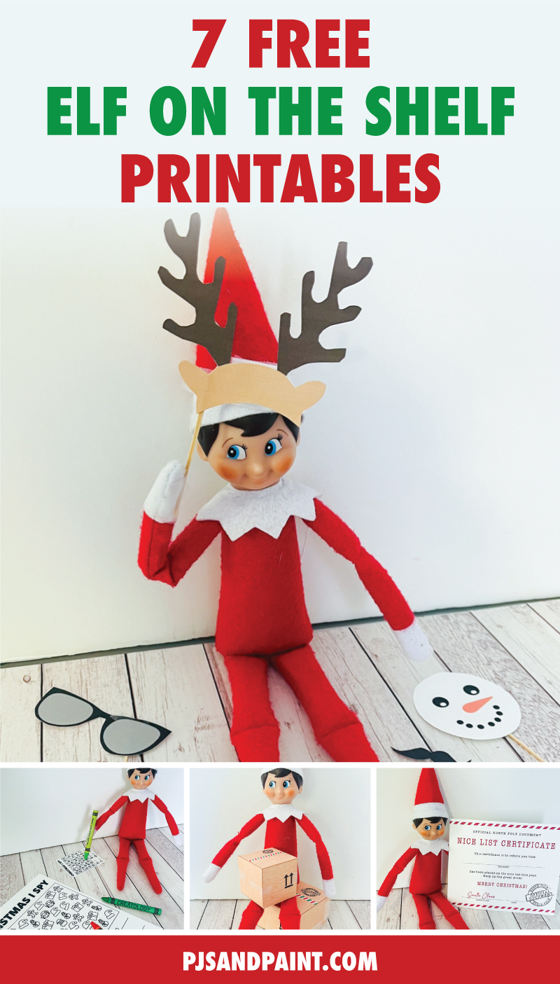 7 Days Of Free Printable Elf Props - Pjs And Paint with regard to Elf on Shelf Printable Props