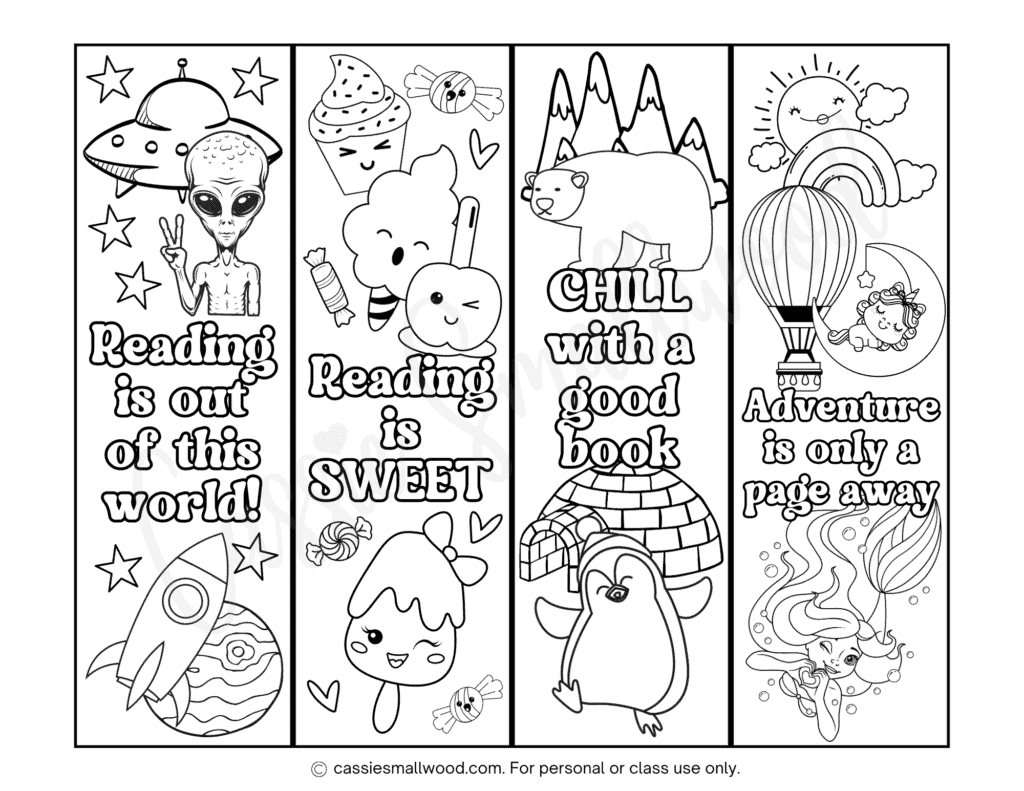 92 Cute Free Printable Bookmarks - Cassie Smallwood regarding Free Printable Bookmarks For Kids