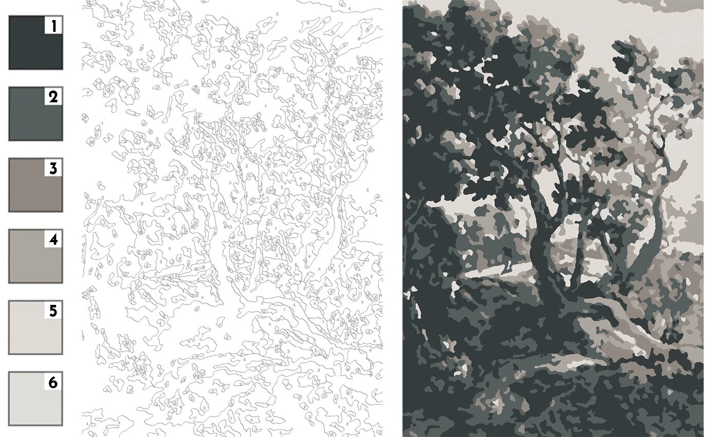 A Free Downloadable Coloring Page Paint-By-Numbers Of My Tree intended for Paint By Numbers Free Printable