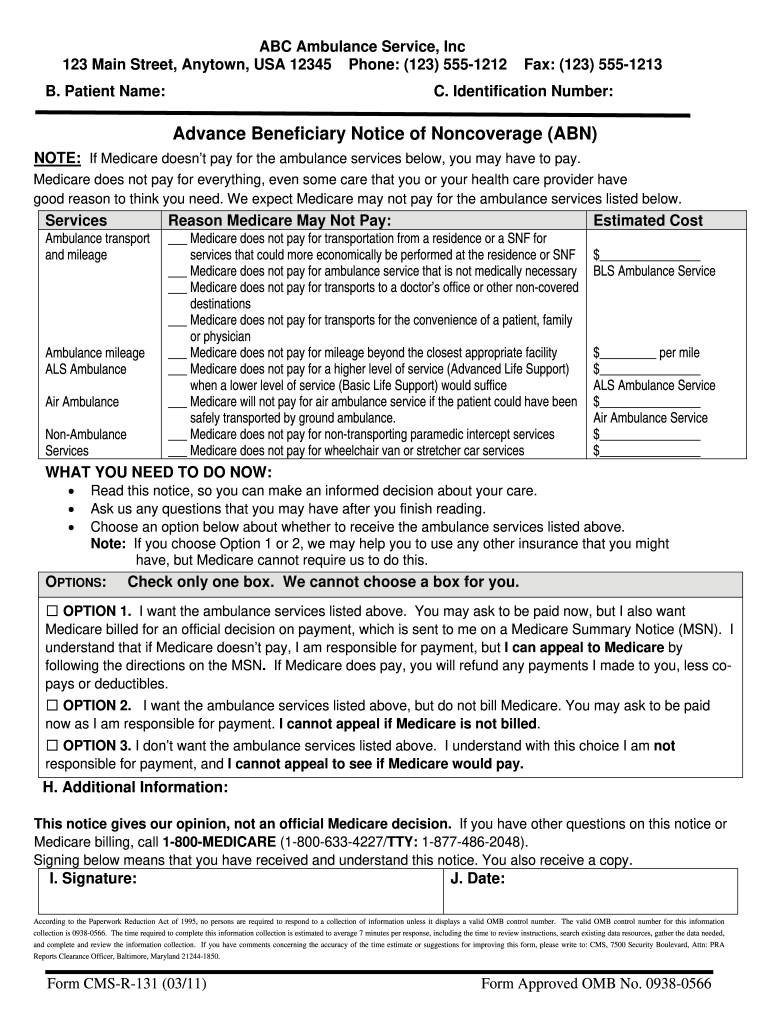 Abn Form: Fill Out & Sign Online | Dochub with Form Cms R 131 Printable