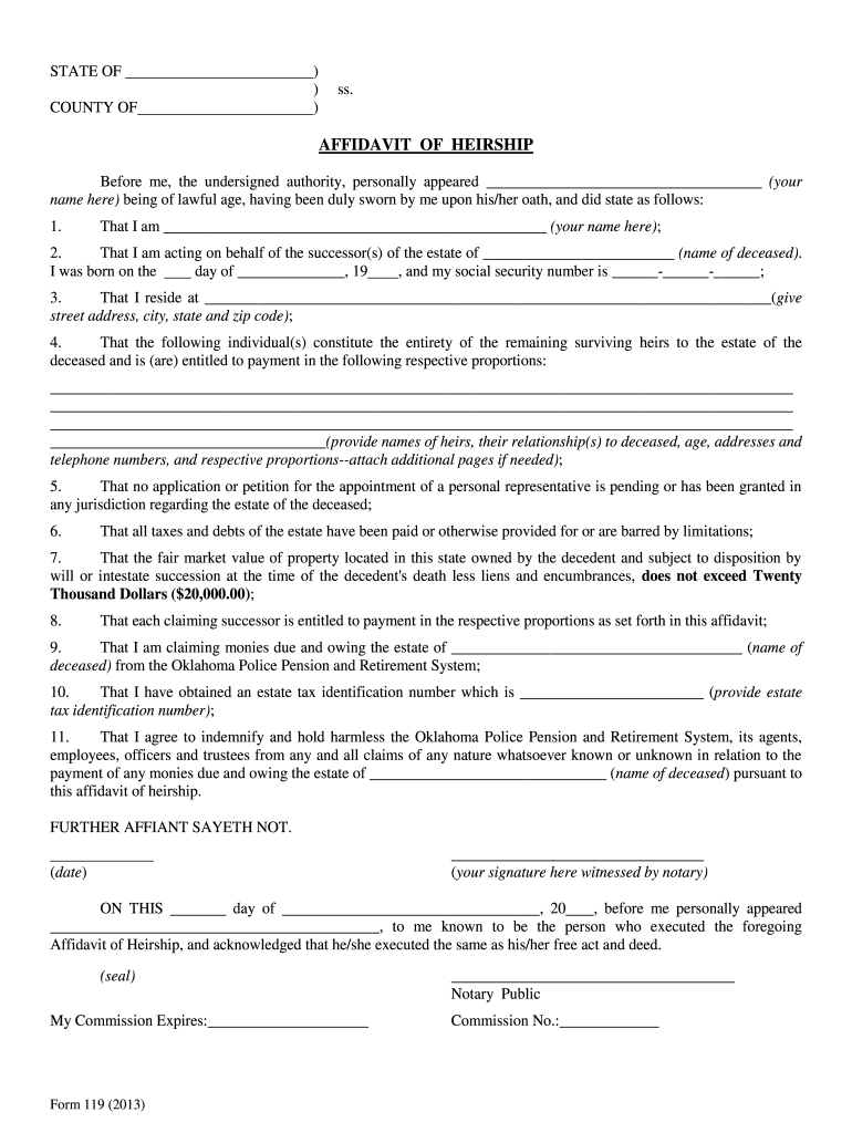 Affidavit Of Heirship Texas Pdf - Fill Online, Printable, Fillable intended for Printable Affidavit of Heirship Texas