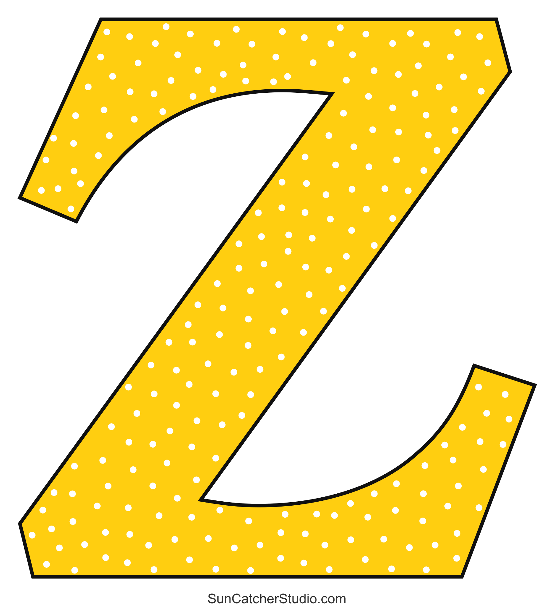 Alphabet Letters And Numbers With A Colorful Polka Dot Design for A to Z Single Alphabet Images Printable