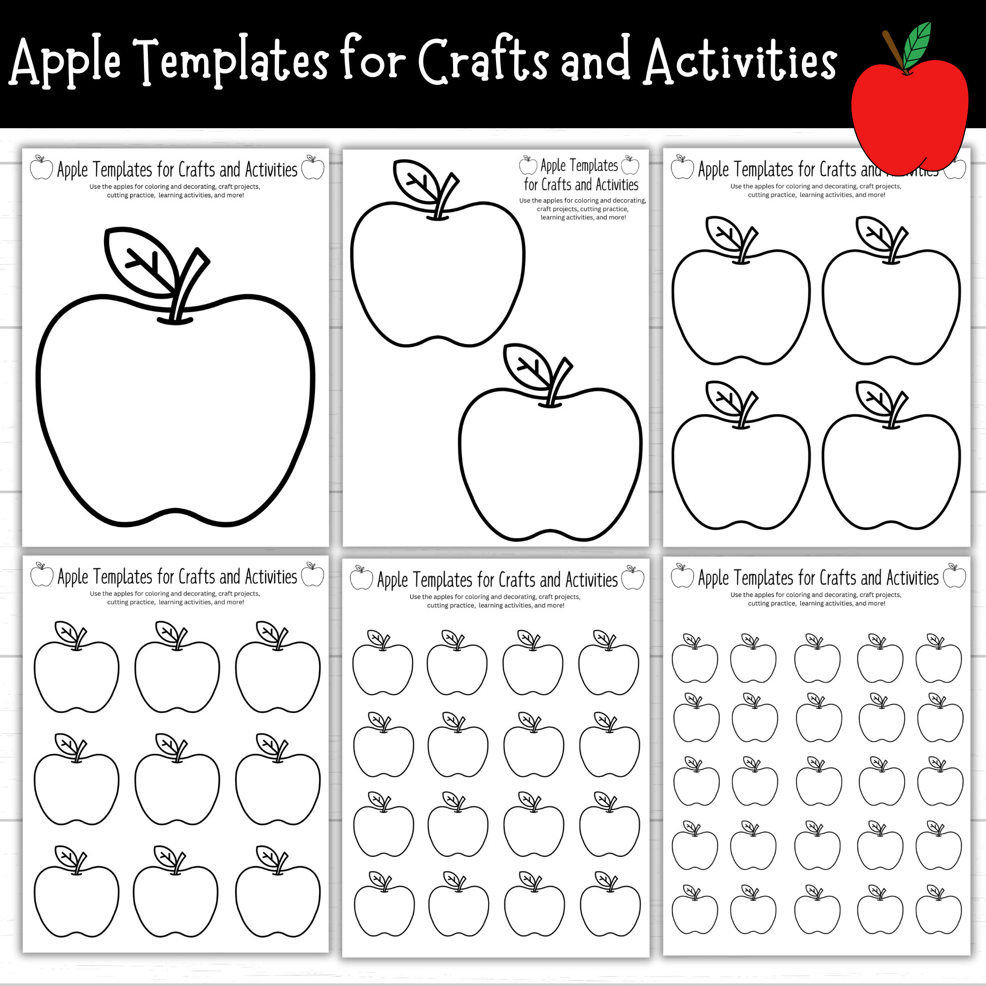 Apple Templates For Crafts And Activities, Apples To Color, Apples throughout Printable Cut Out Apple Template