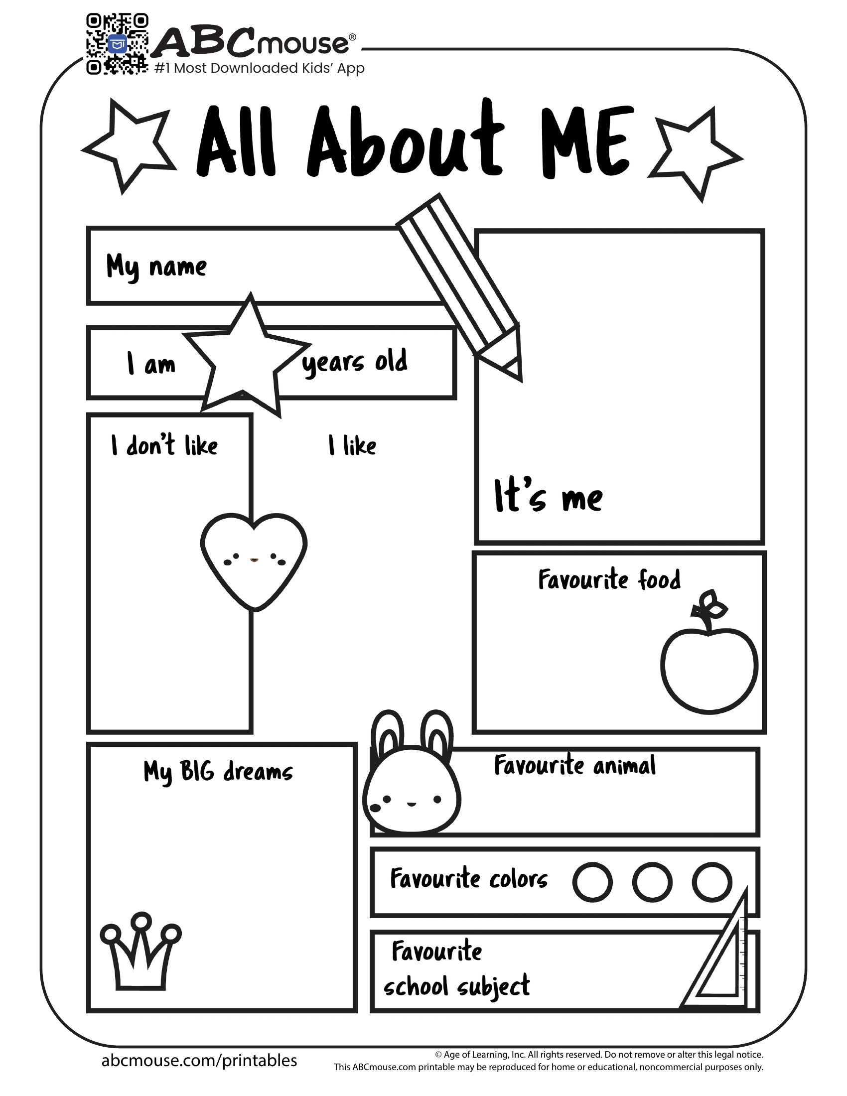 Back To School Worksheets For Kids | Abcmouse within Activities For First Graders Printables