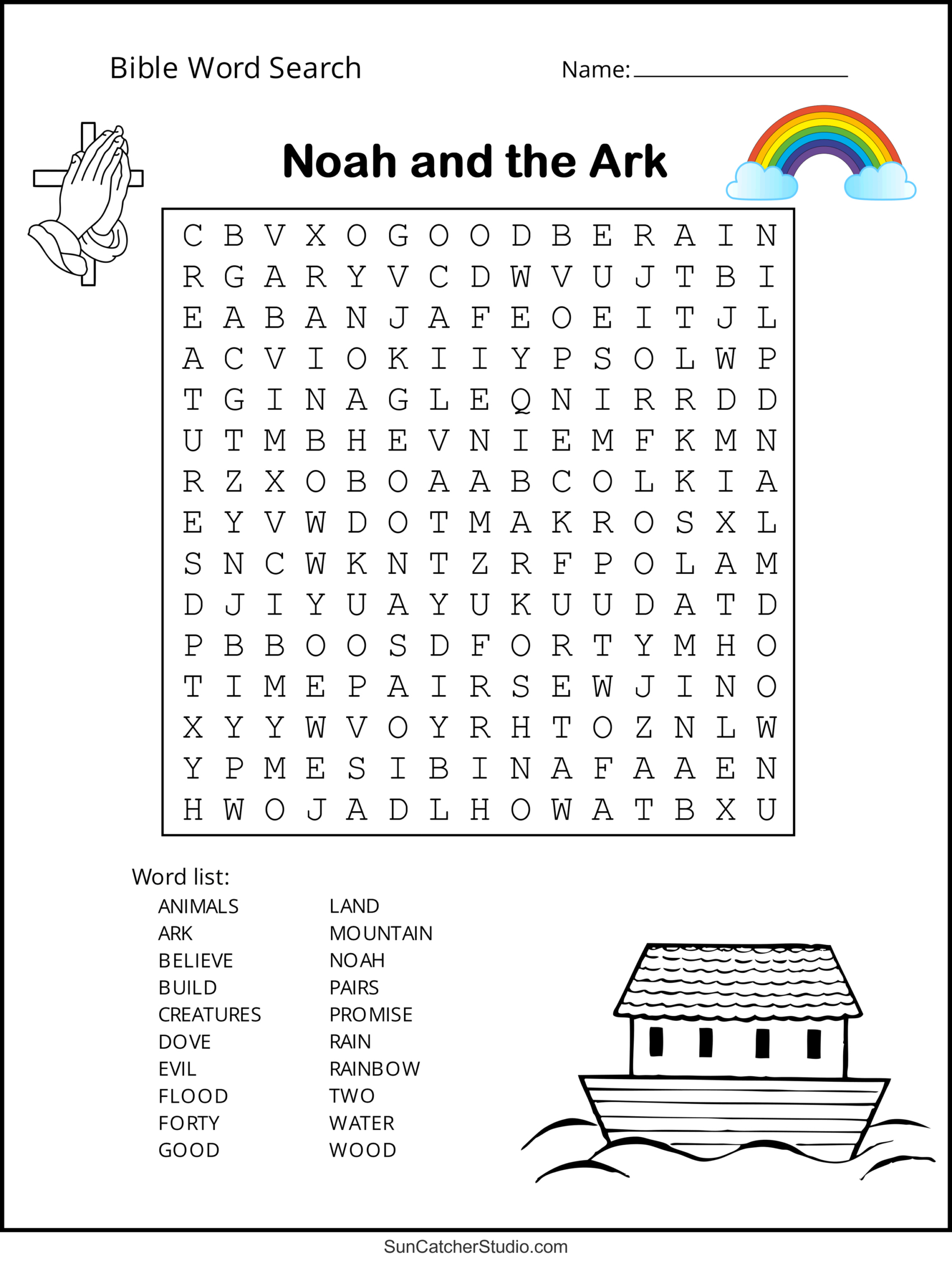 Bible Word Search (Free Printable Christian Puzzles) – Free in Biblical Word Search Puzzles Printable