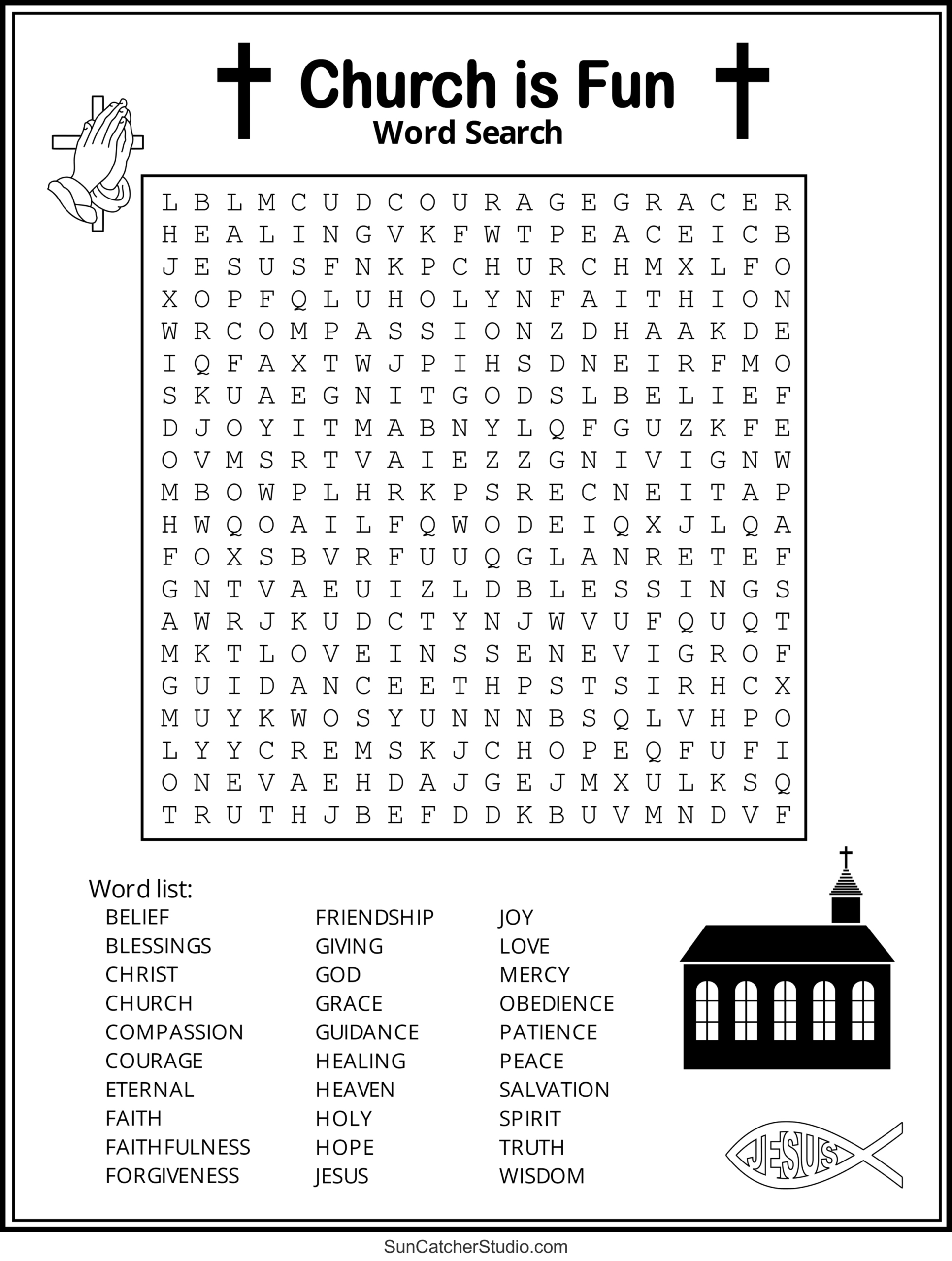 Bible Word Search (Free Printable Christian Puzzles) – Free throughout Bible Word Search Puzzles Printable