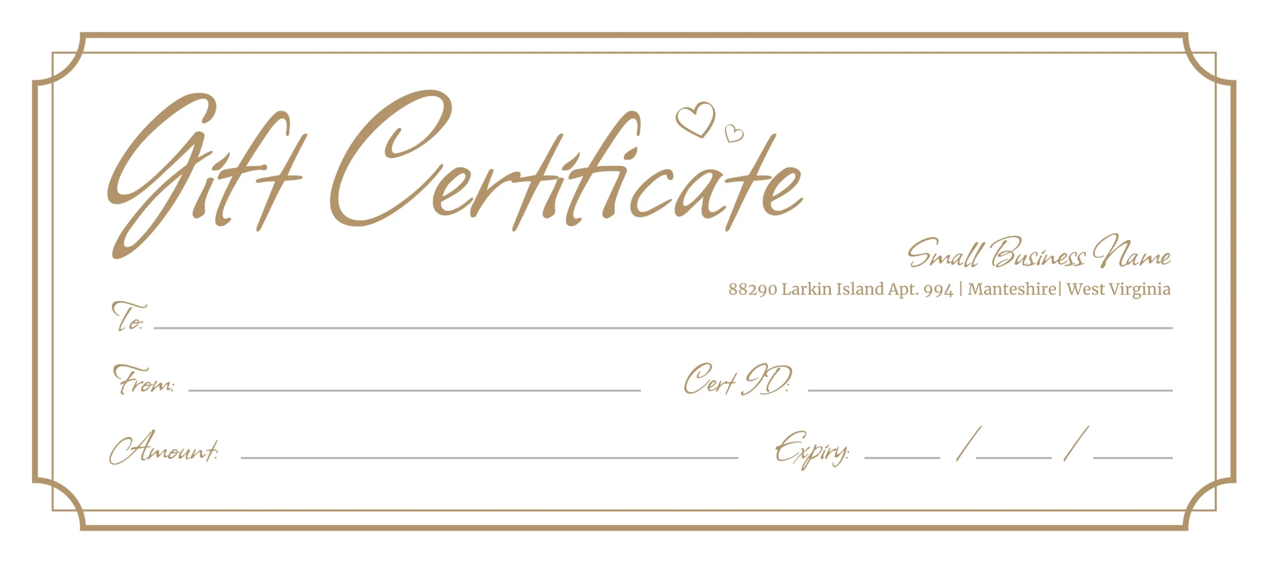 Blank Gift Certificate Free Google Docs Template - Gdoc.io in Free Printable Gift Certificate Template Word