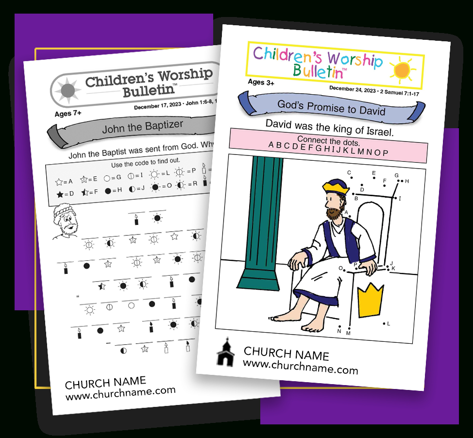 Bulletin Activities And Puzzles To Engage Children During Worship pertaining to Free Printable Children'S Worship Bulletins