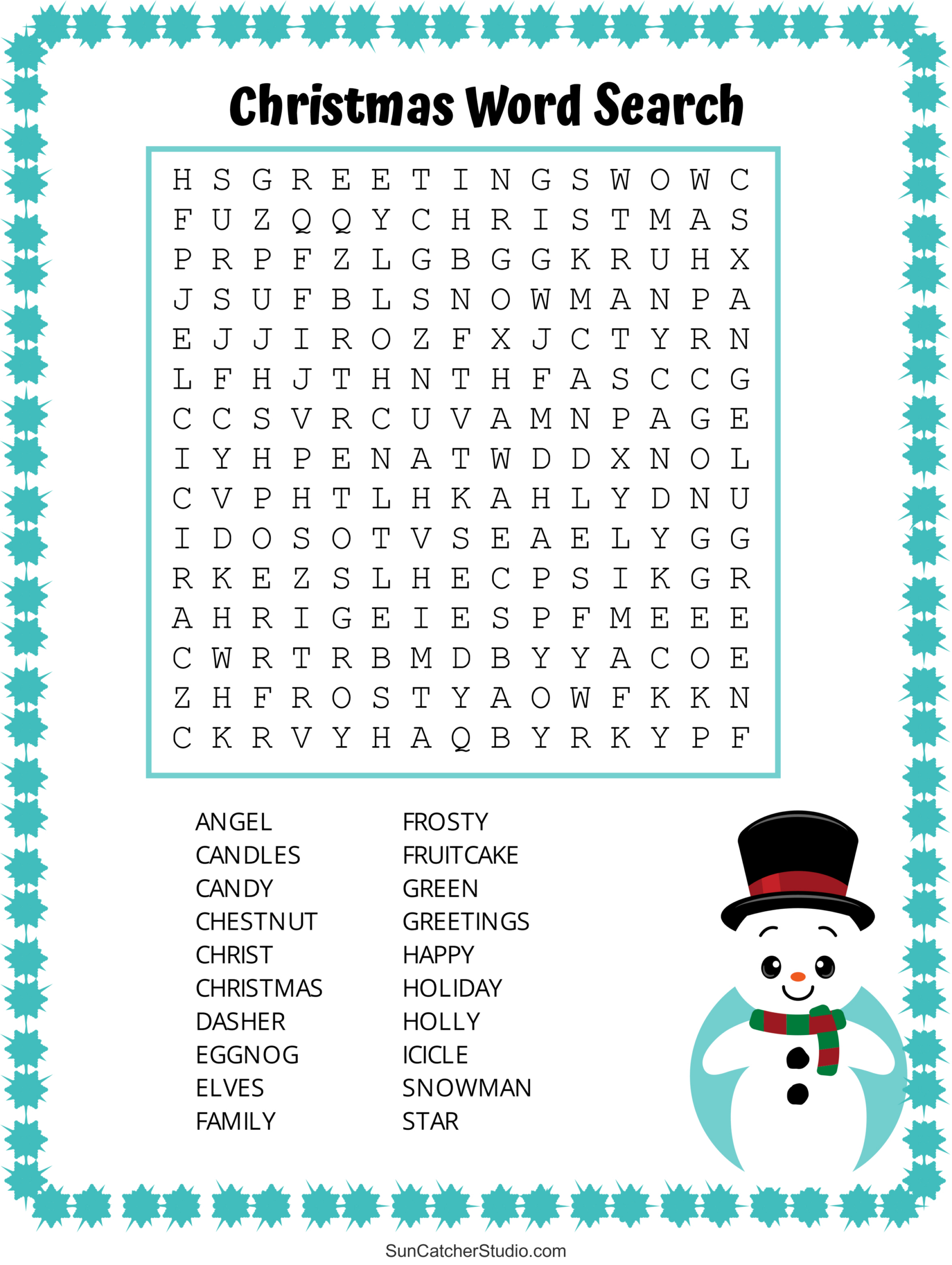 Christmas Word Search (Free Printable Pdf Puzzles) – Free with Christmas Search A Word Printable