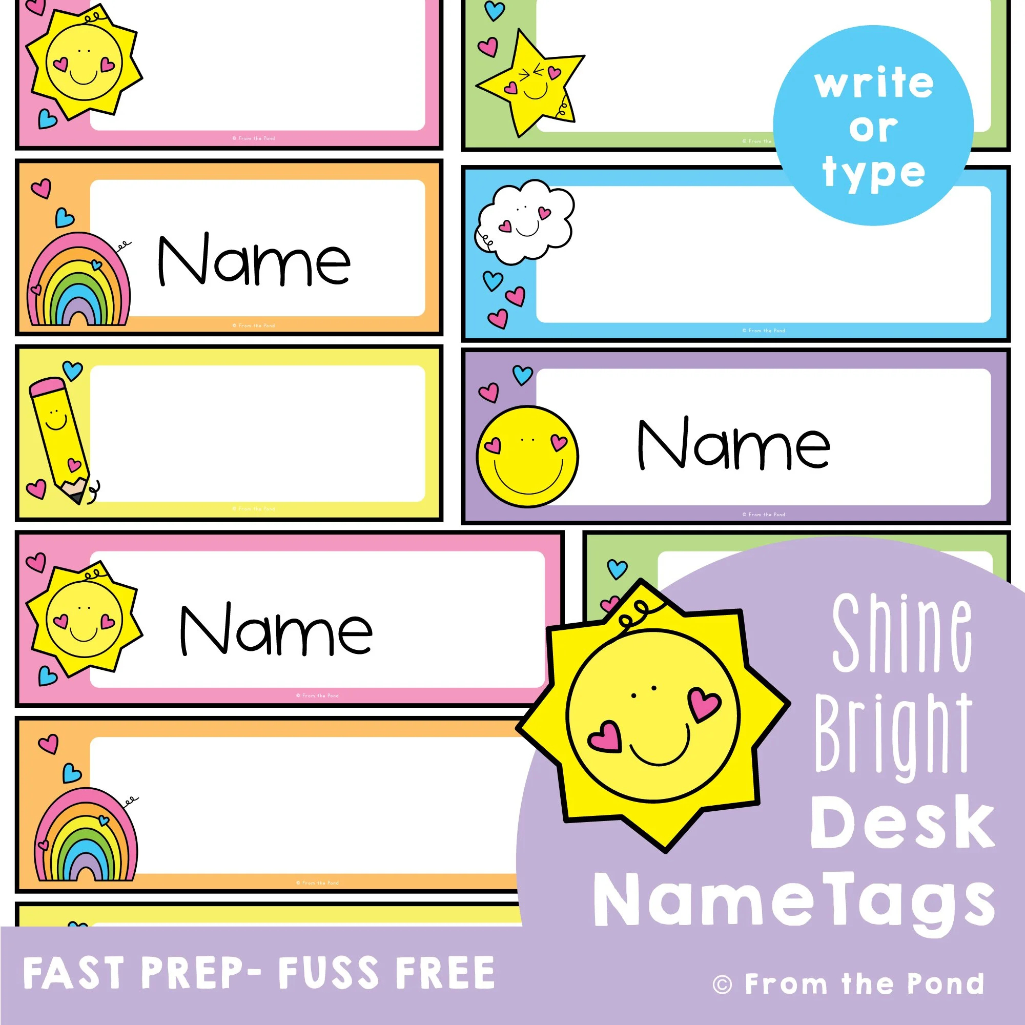 Classroom Labels To Organize Your Classroom Equipment. — From The Pond for Preschool Name Tags Free Printable