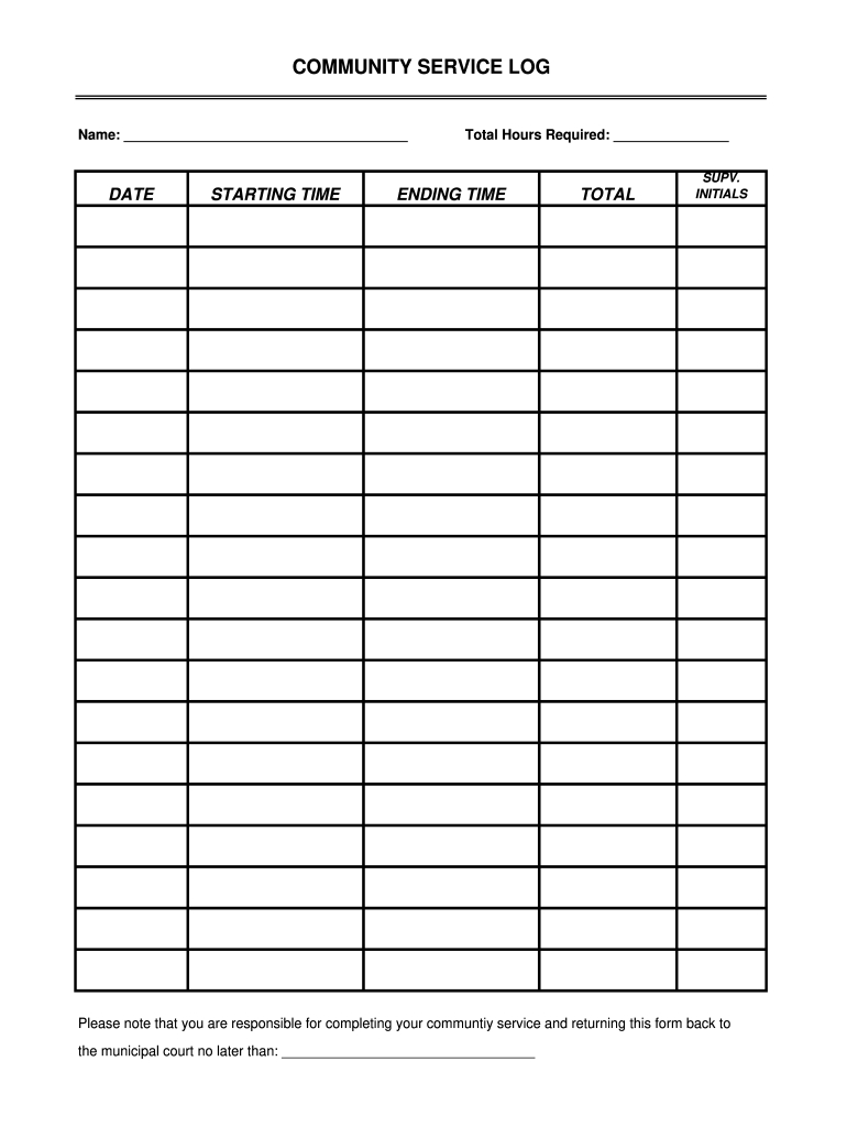 Community Service Log Sheet: Fill Out &amp;amp; Sign Online | Dochub in Free Printable Community Service Log Sheet