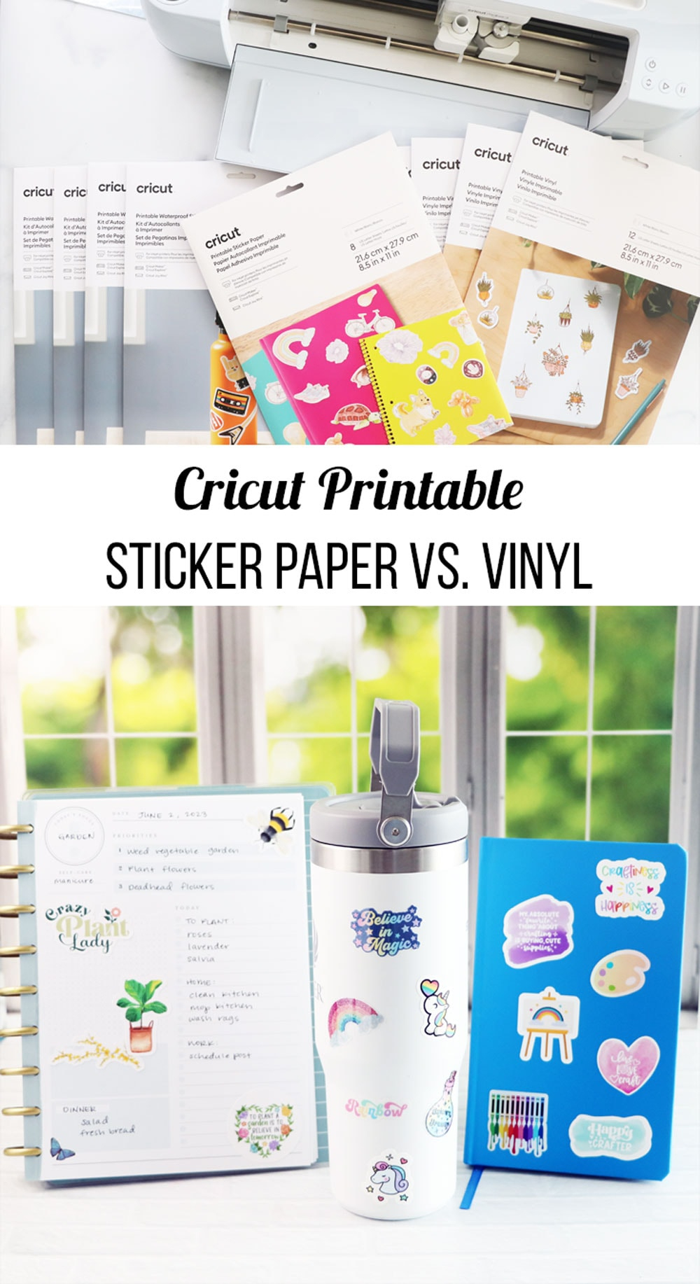 Cricut Printable Sticker Paper Vs. Vinyl throughout Printable Vinyl Vs Sticker Paper