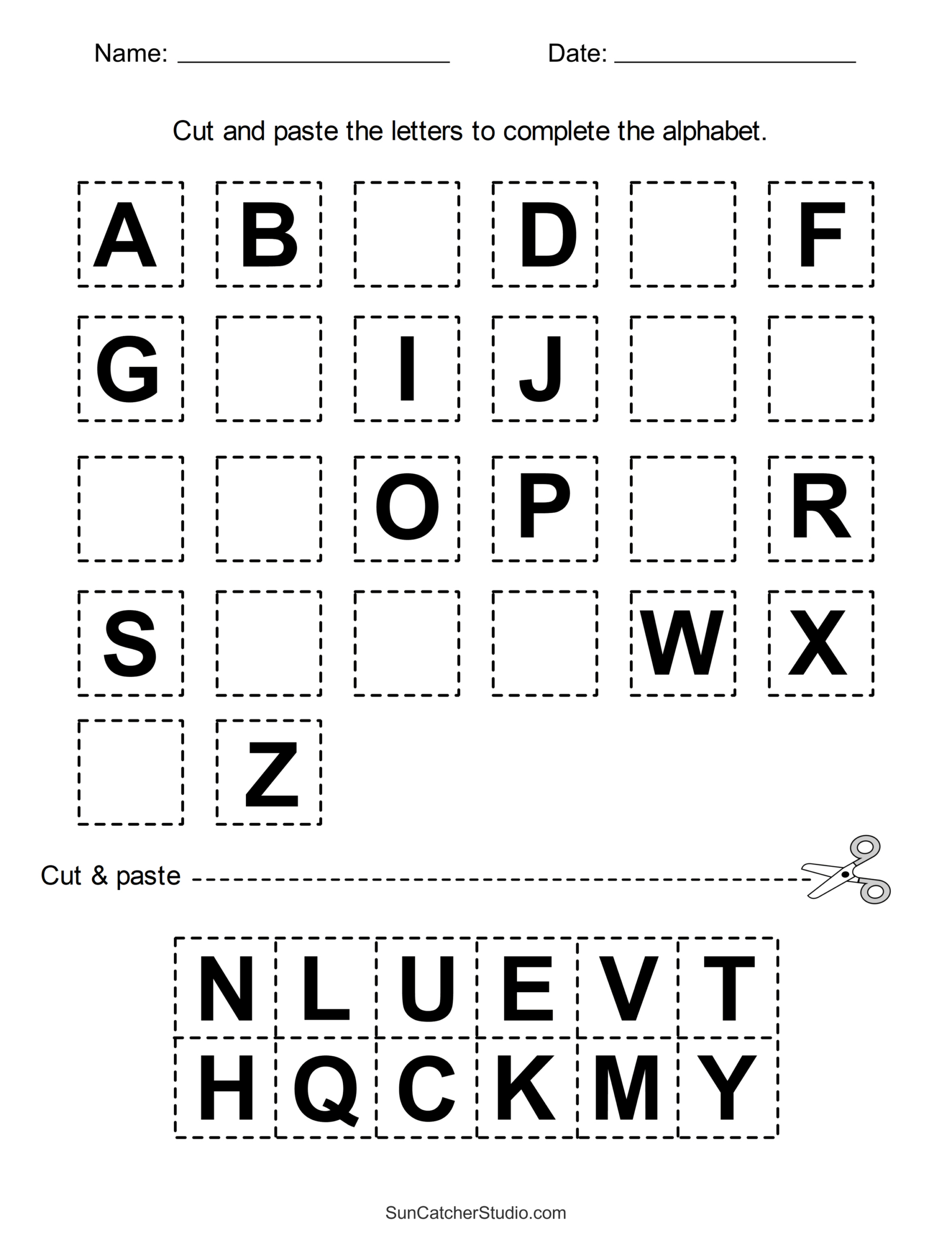 Cut And Paste Worksheets (Printable Activities For Kids) – Free with regard to Free Printable Pre K Worksheets