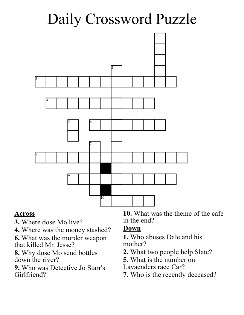 Daily Crossword Puzzle - Wordmint with regard to Daily Crossword Puzzle Answers Today Printable