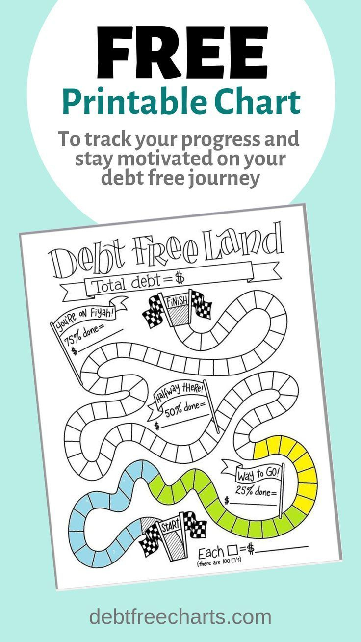 Debt Free Land Tracking Chart with Free Printable Debt Free Charts