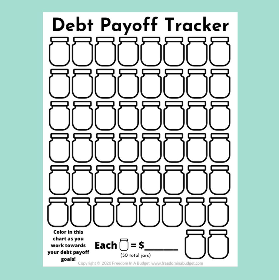 Debt Tracker Printable | Debt Payoff Tracker Pdf - Etsy.de within Free Printable Debt Free Charts