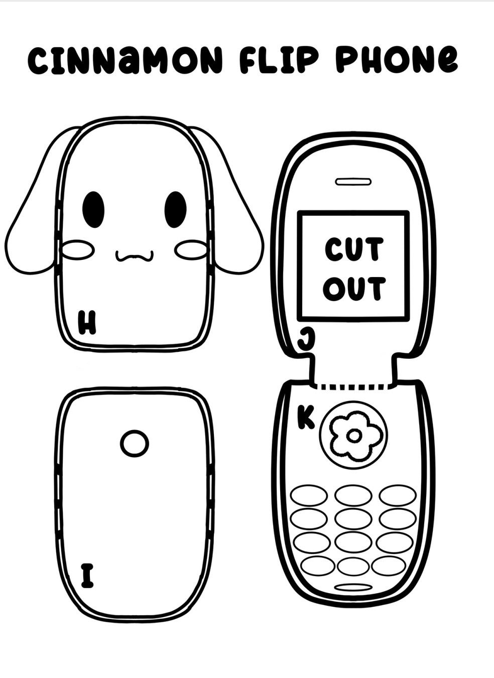Discover 10 Flip Phone And Phone Template Ideas | Hello Kitty pertaining to Sanrio Flip Phone Template Printable