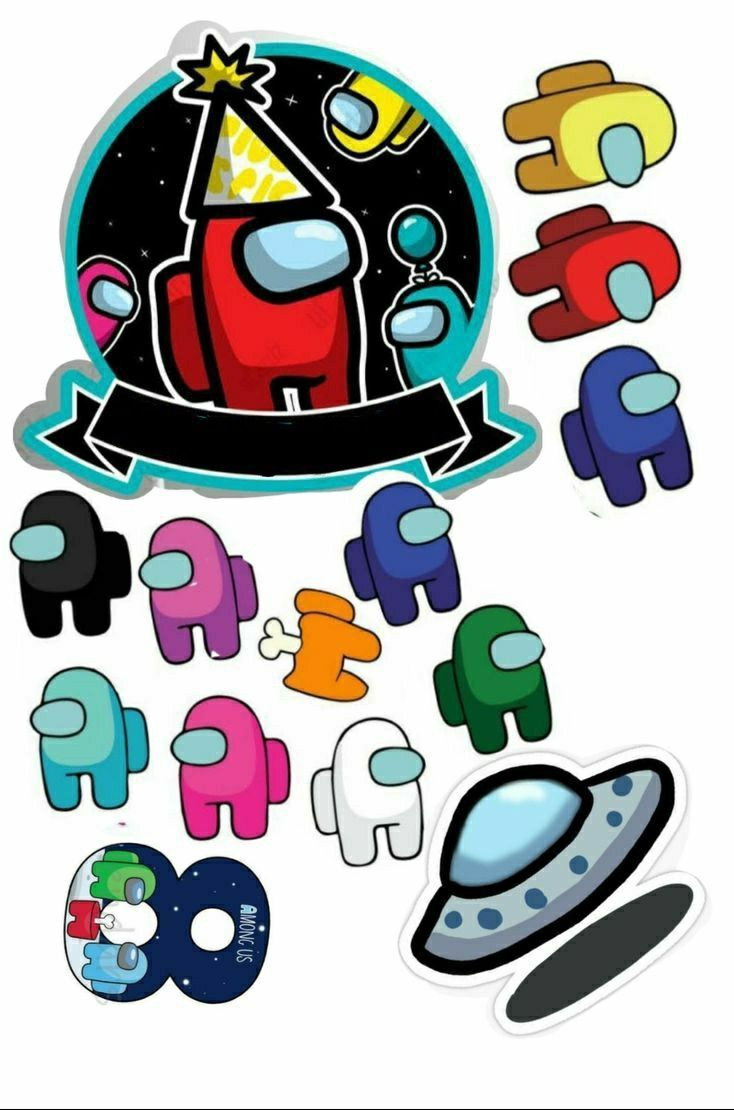 Discover 29 Among Us And Event Themes Ideas | Party Event for Among Us Cake Topper Printable Png