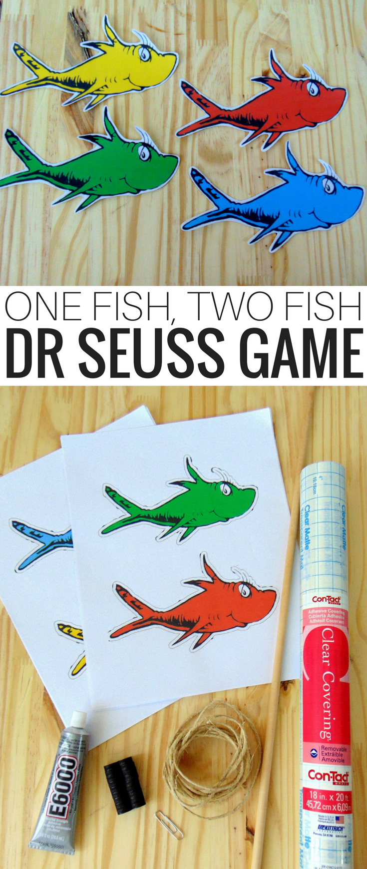 Dr. Seuss One Fish Two Fish Game With Printable Pieces - Jinxy Kids within Printable One Fish Two Fish