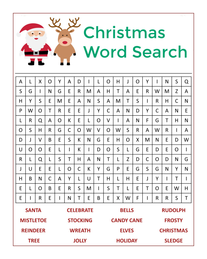 ☃️🎅🏼Santa'S Christmas Word Search Activity Page - Mama Likes This in Holiday Word Search Printable Free