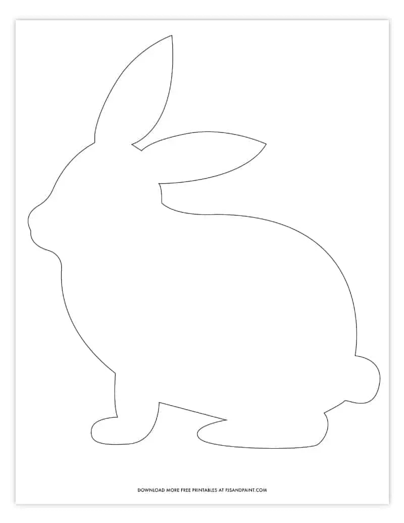 Easter Bunny Template - Free Printable Bunny Pattern - Pjs And Paint regarding Easter Bunny Template Free Printable