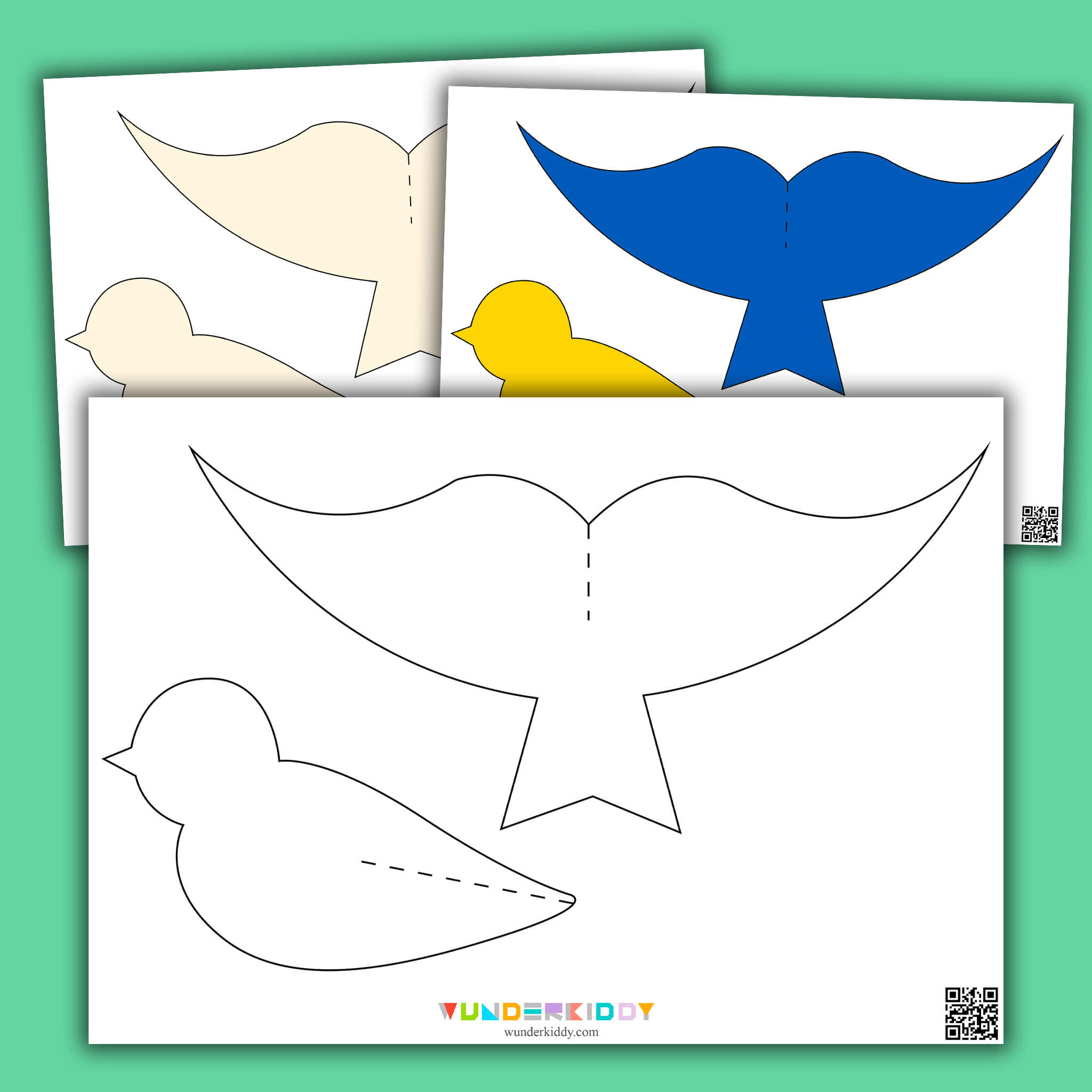 Easy Paper Bird Craft Printable Template For Kindergarten within Cut Out Bird Template Printable