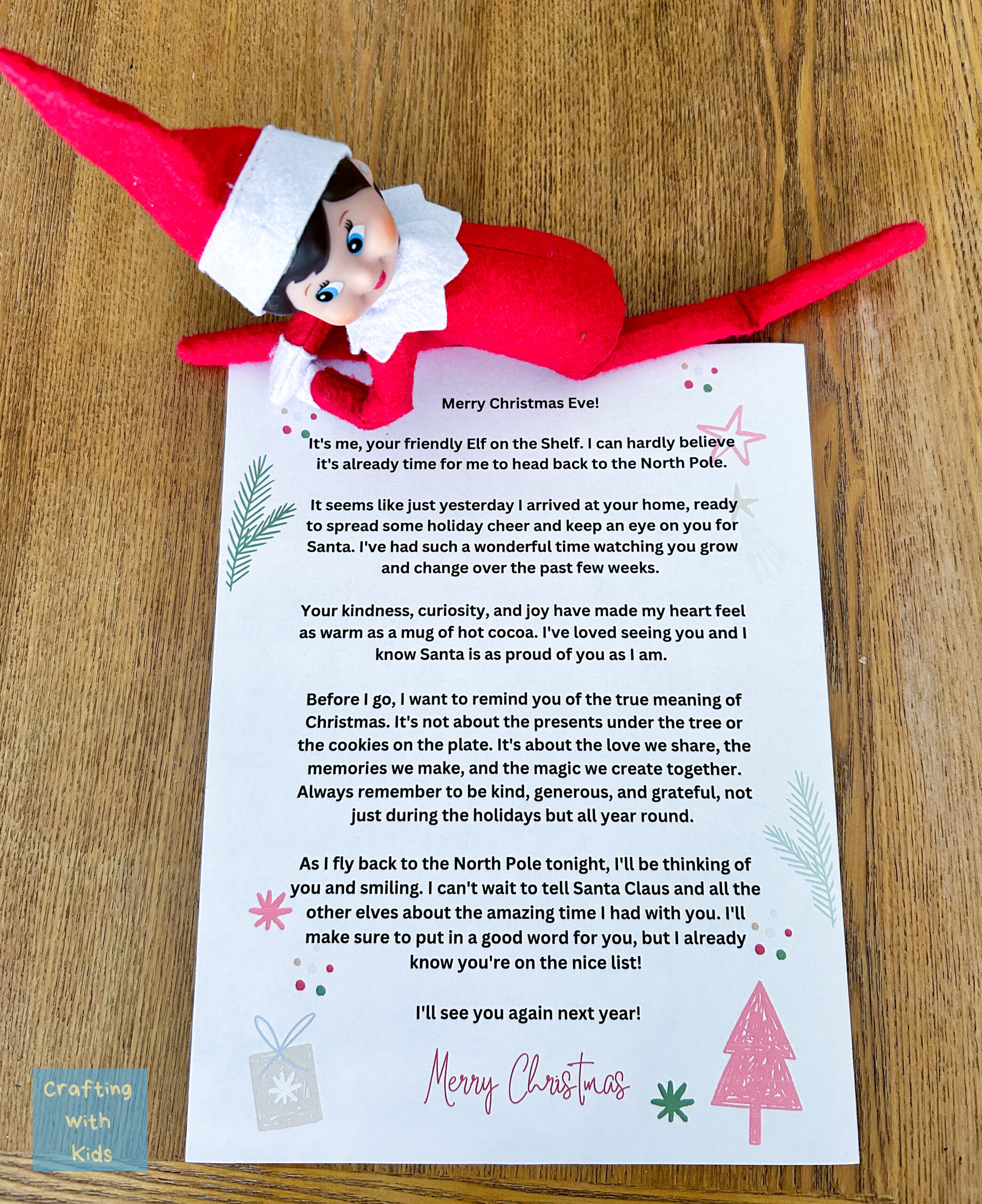 Elf On The Shelf Christmas Eve Letter Free Printable inside Elf on the Shelf Letter Free Printable