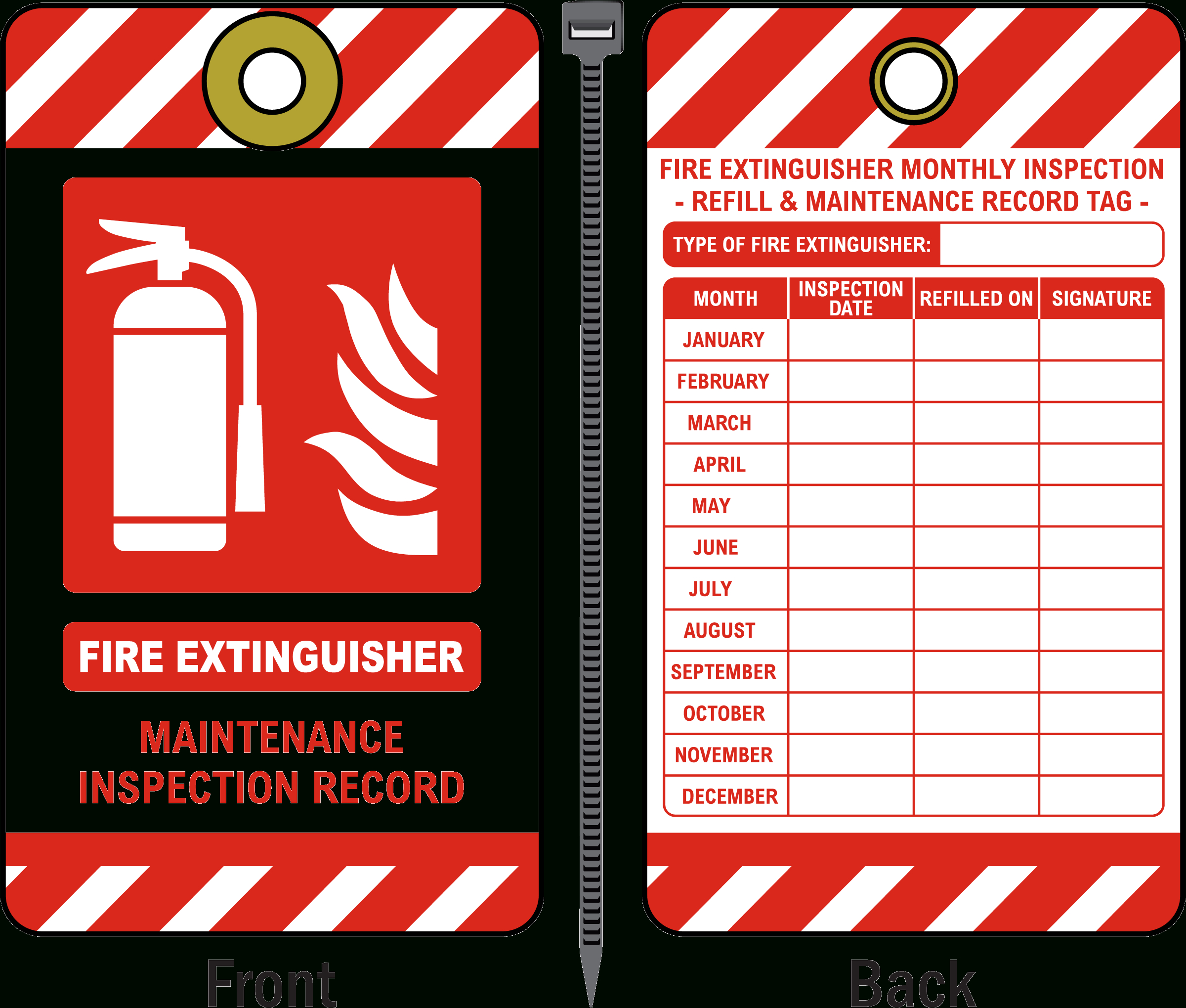 Fire Extinguisher Monthly Maintenance Inspection Tag - Claim Your 10% Discount in Printable Fire Extinguisher Inspection Tags