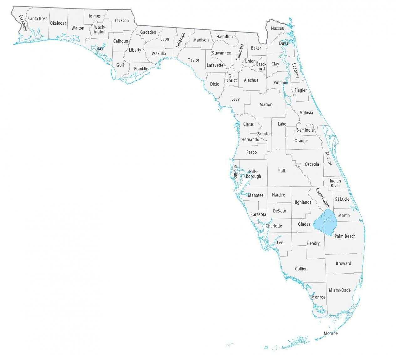 Florida County Map - Gis Geography with Florida Map By County Printable