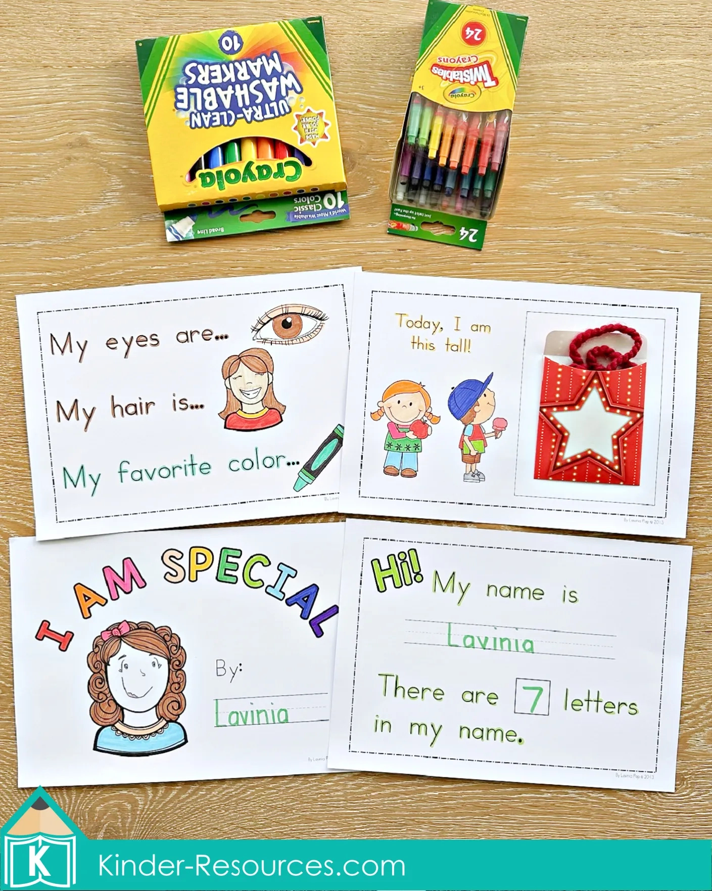 Free All About Me Booklet For Preschool And Kindergarten - In My World within All About Me Book Printable