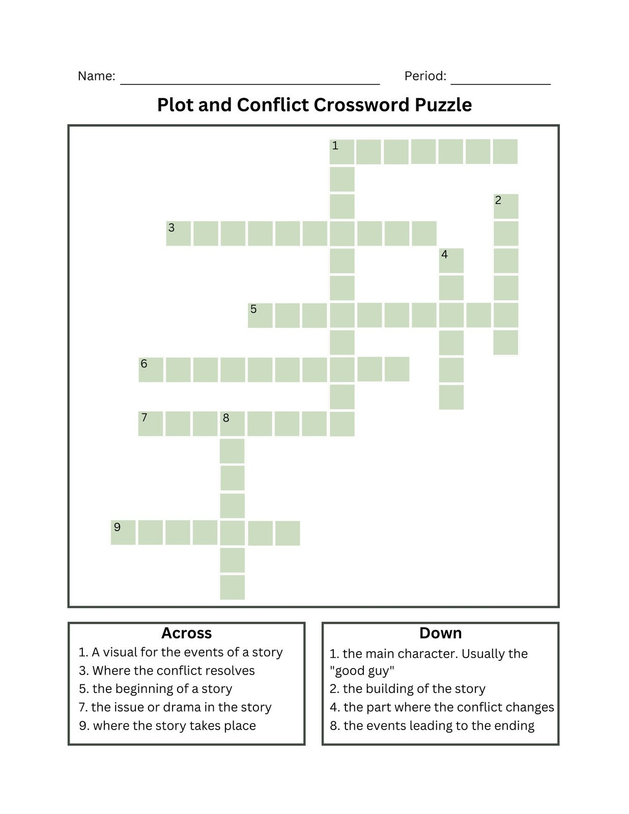 Free And Customizable Crossword Puzzle Templates - Worksheets Library with Create a Crossword Puzzle Free Printable
