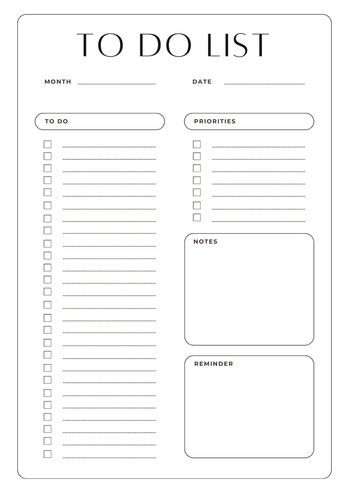 Free And Customizable To Do List Templates throughout Printable To Do List Template