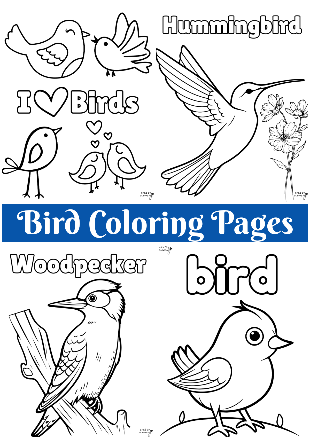 Free Bird Coloring Pages - Crafty Morning in Printable Picture of a Bird