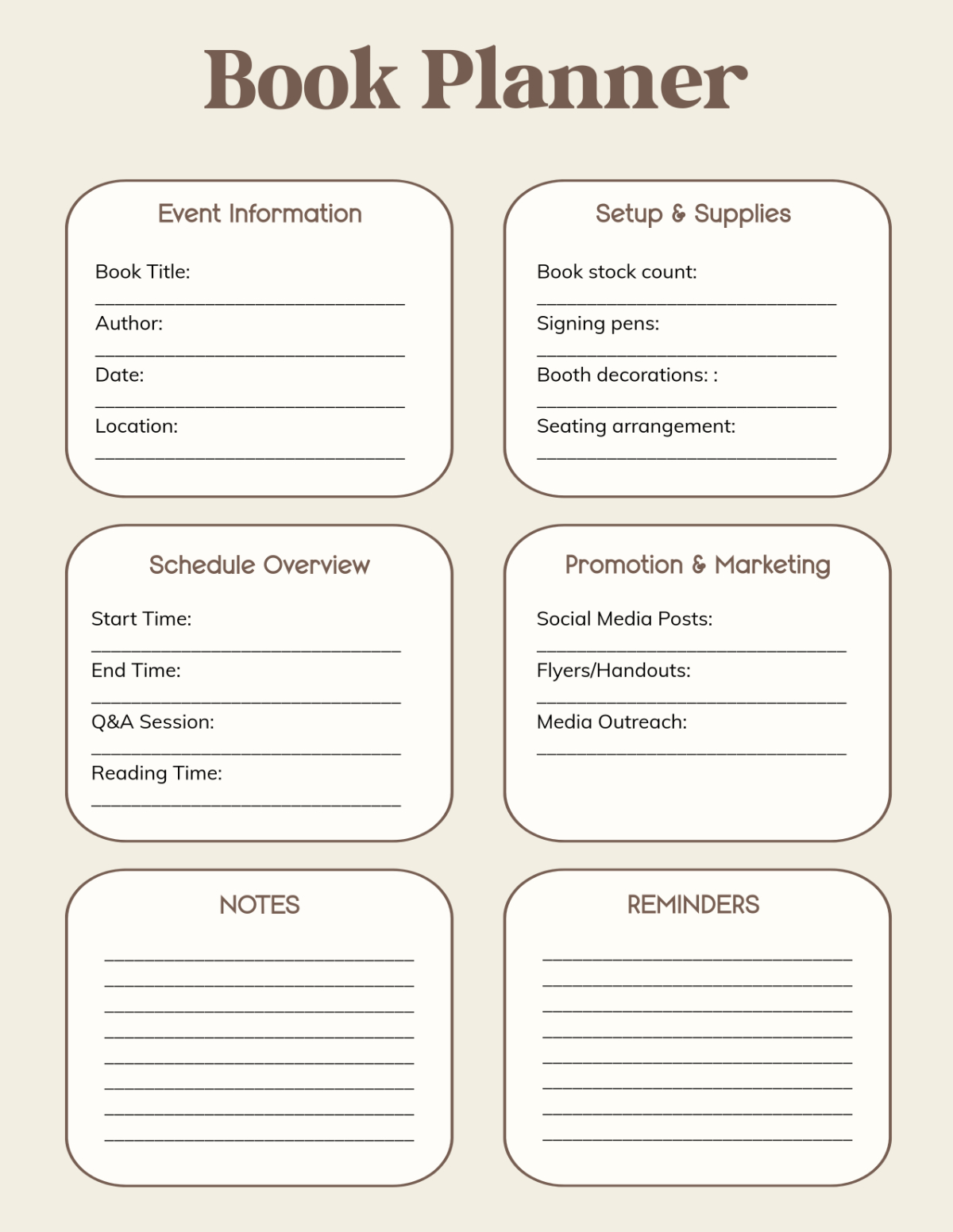 Free Book Planner Template To Edit Online pertaining to Make A Printable Book Online Free
